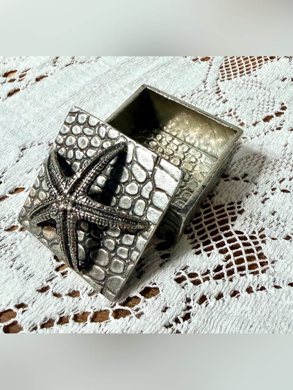 Vintage Signed Italian Artist Cipolla for Neiman Marcus Silver Starfish Trinket